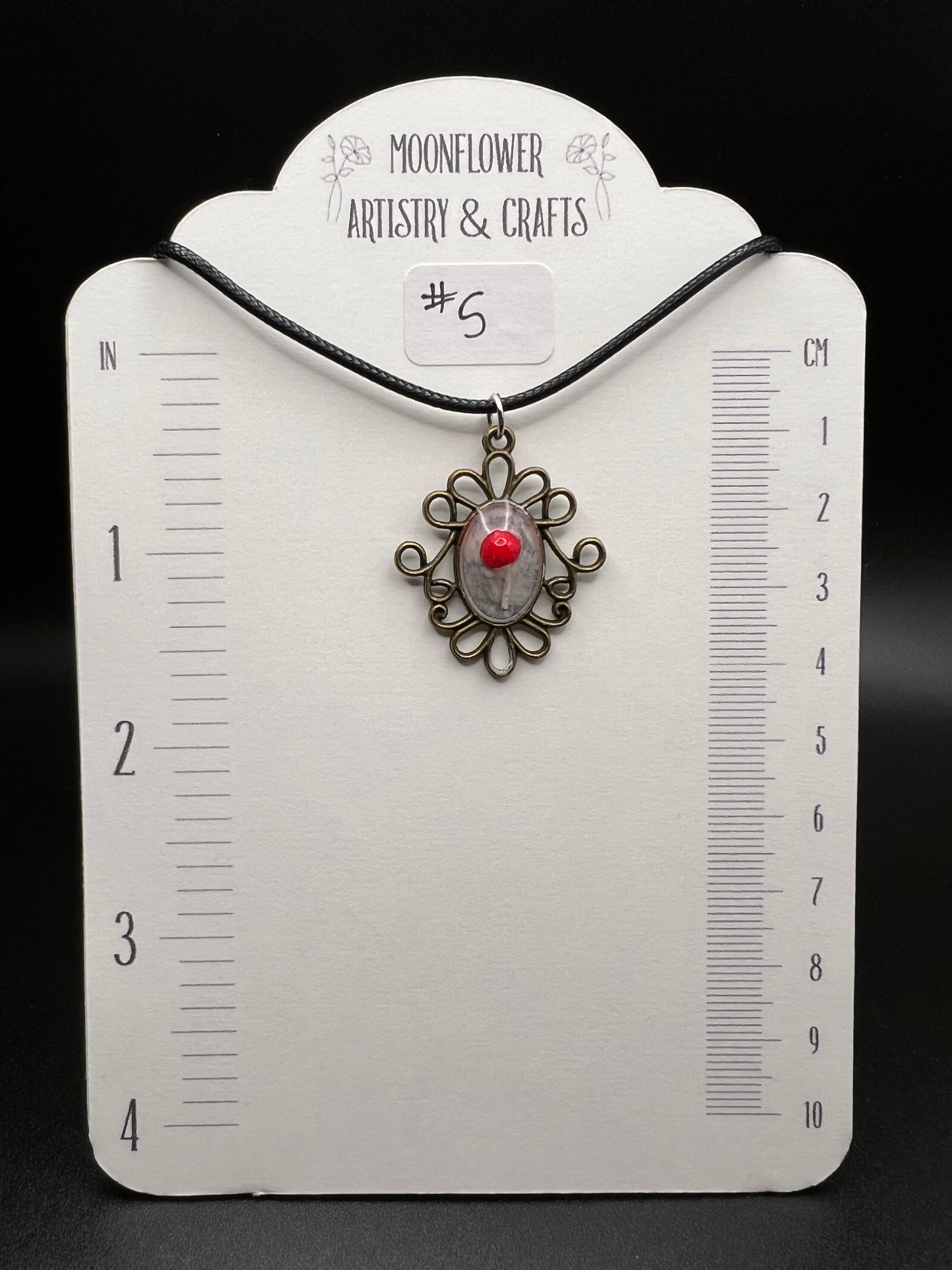 Medium Framed Mushroom Necklaces