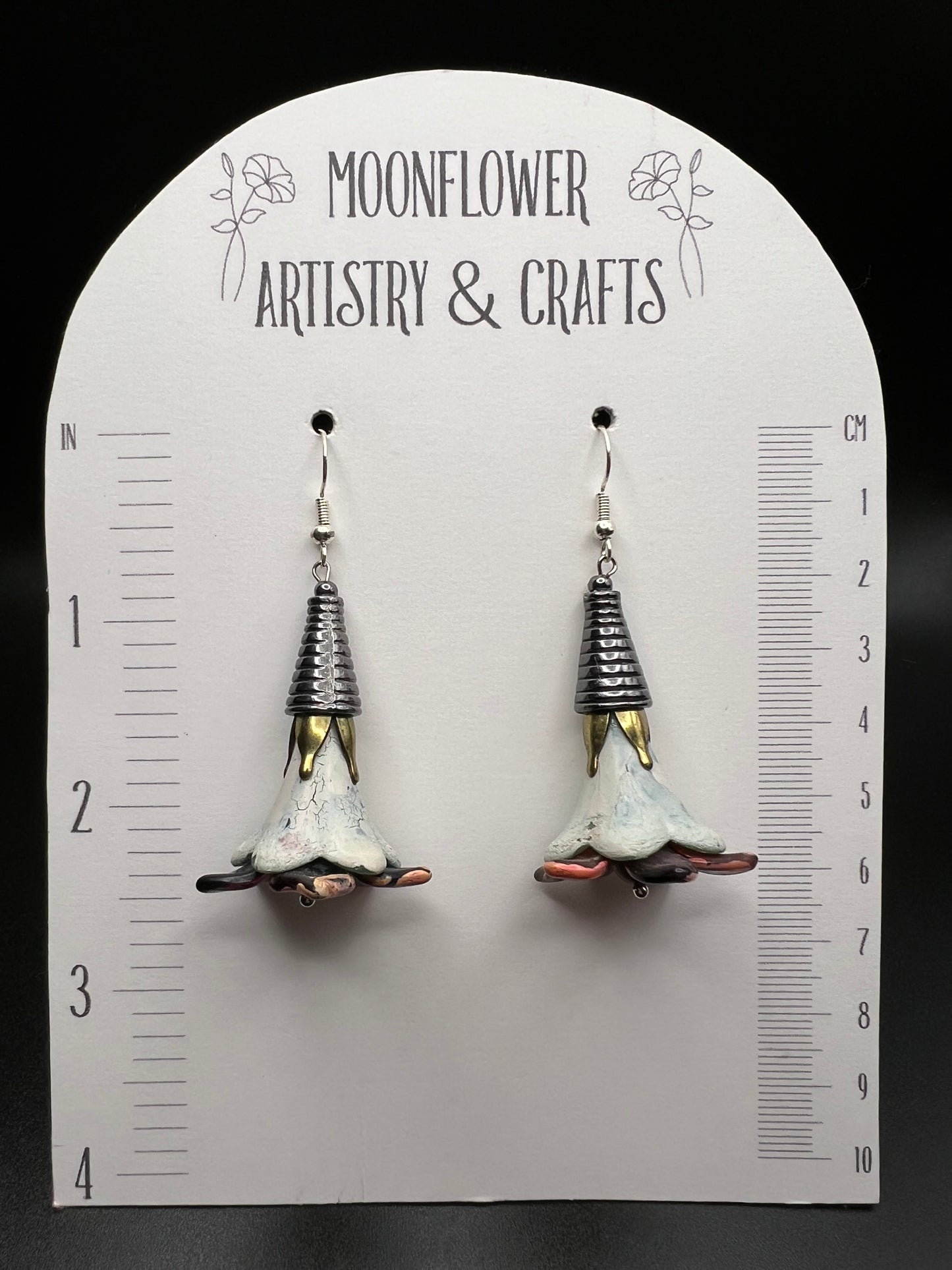 Hand Painted Acrylic Flower Earrings- Large