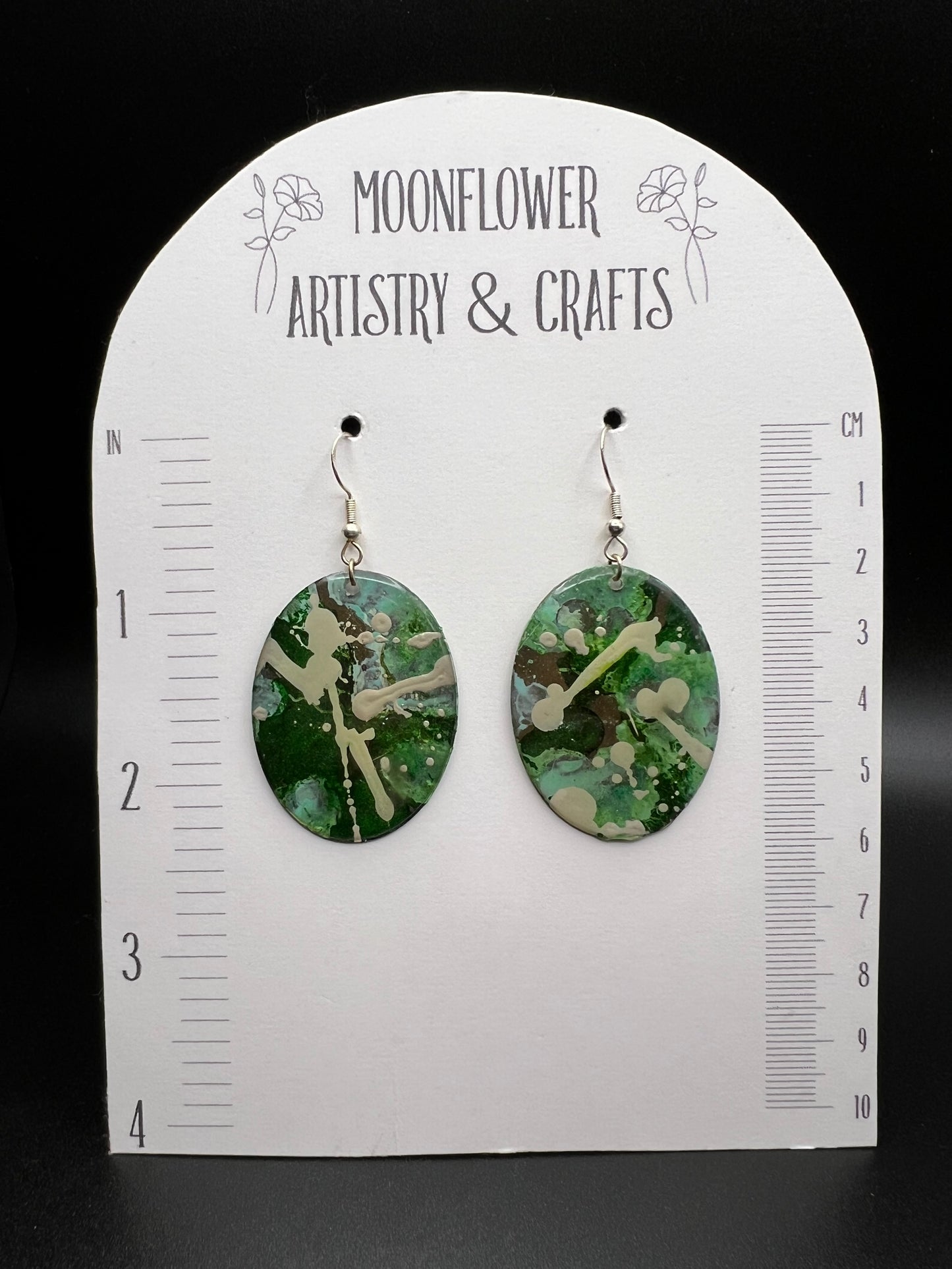 Large Marbled Earrings