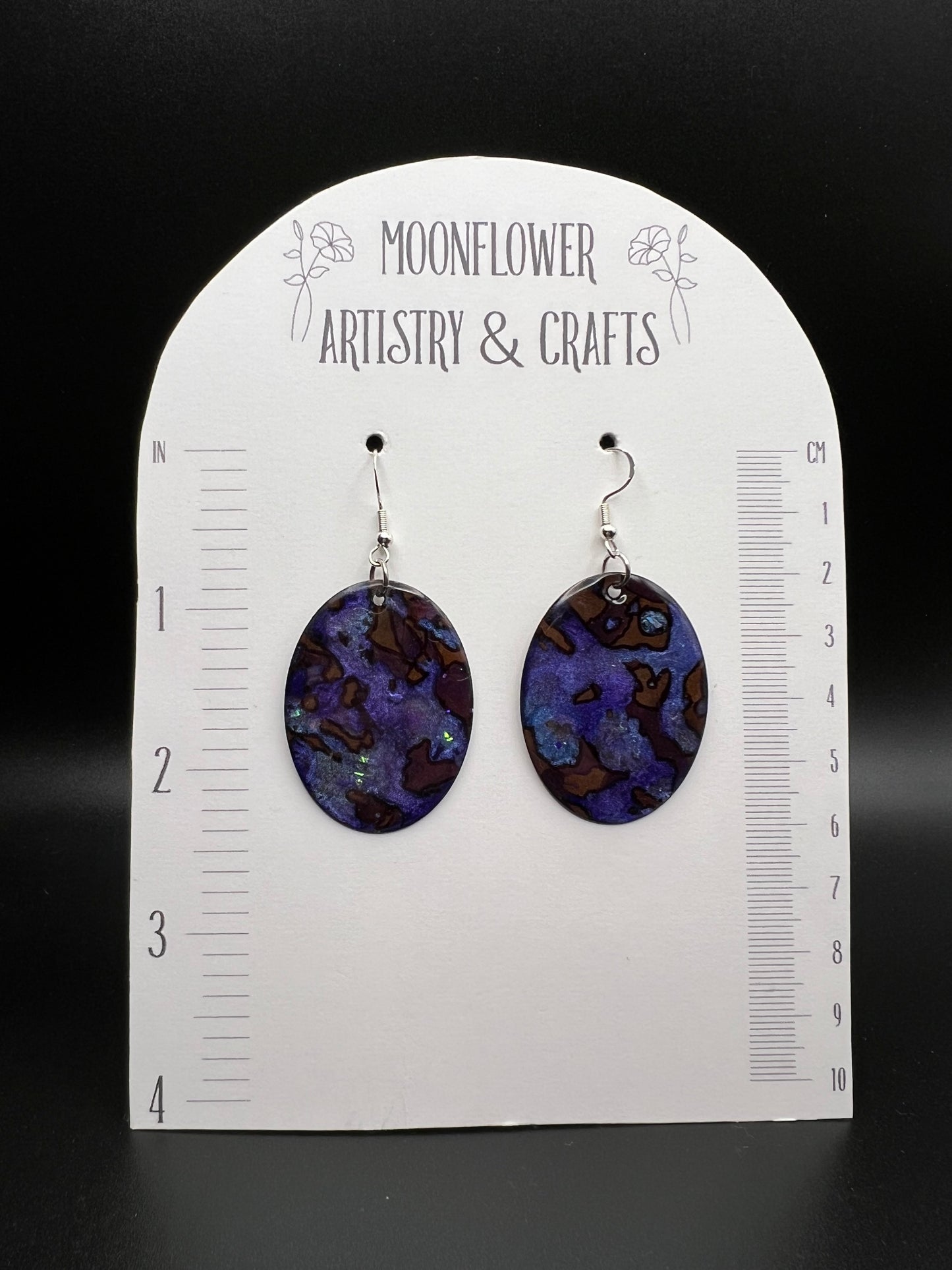 Large Marbled Earrings