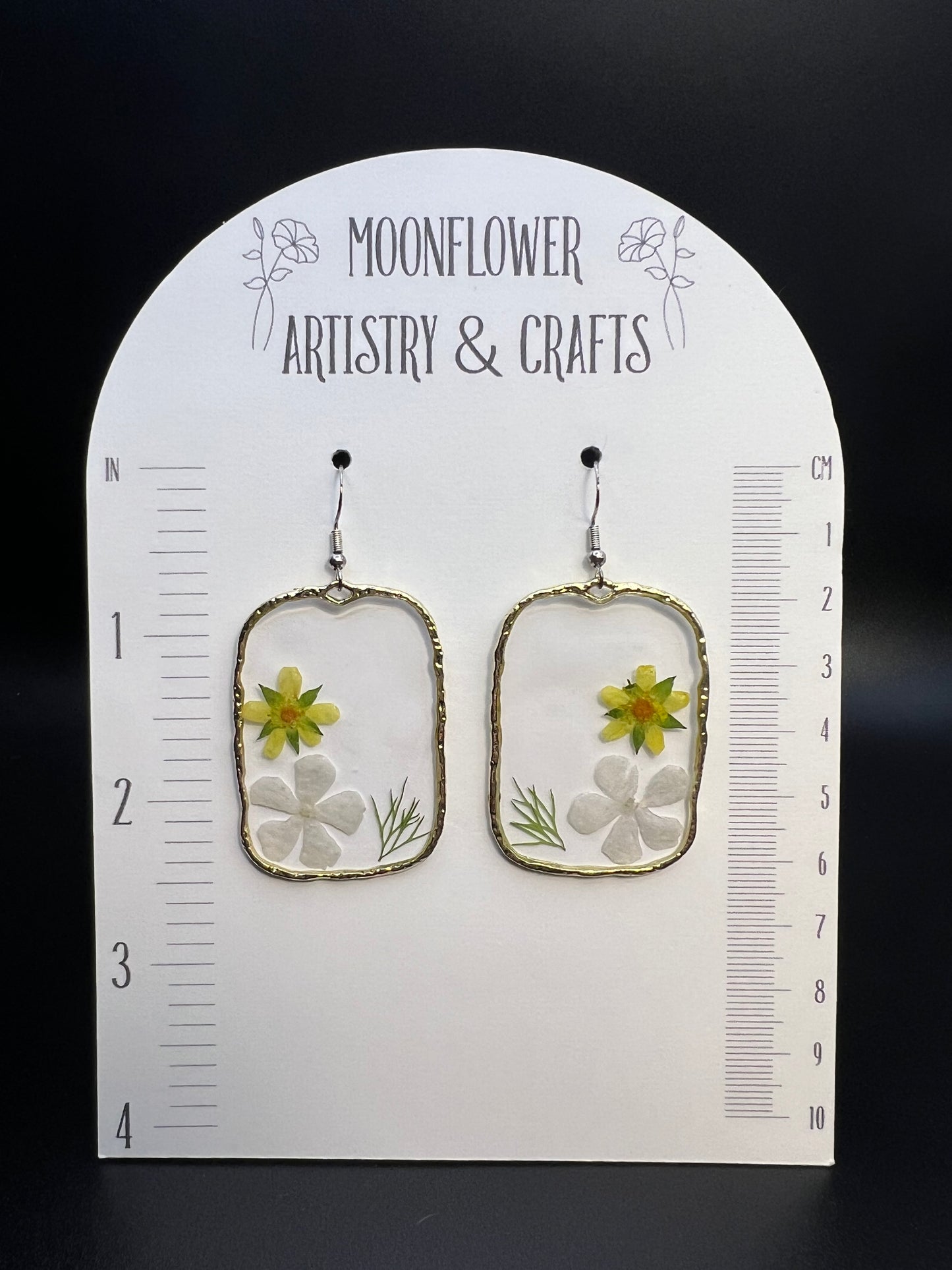 Large Pressed Flower Earrings