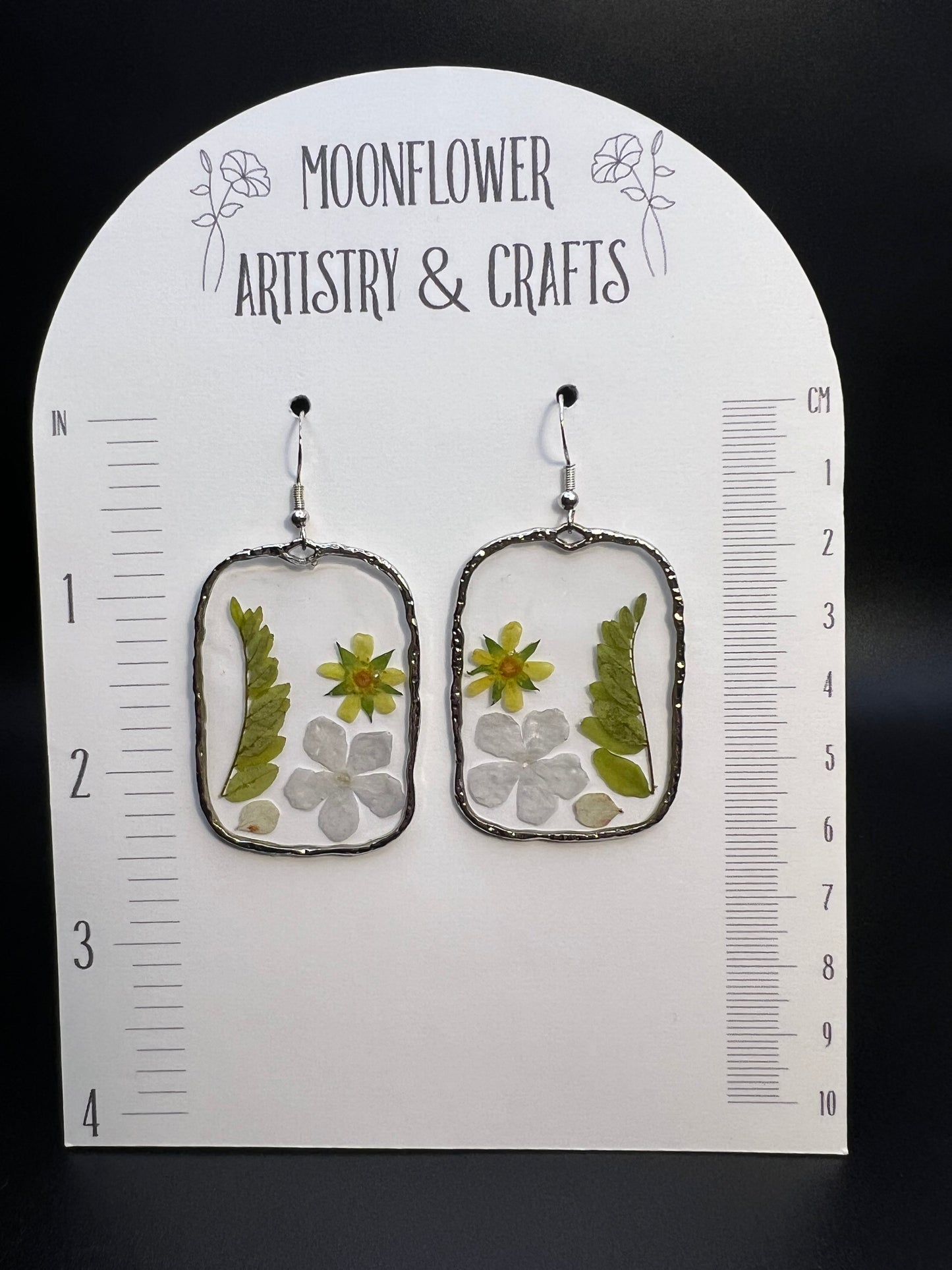 Large Pressed Flower Earrings