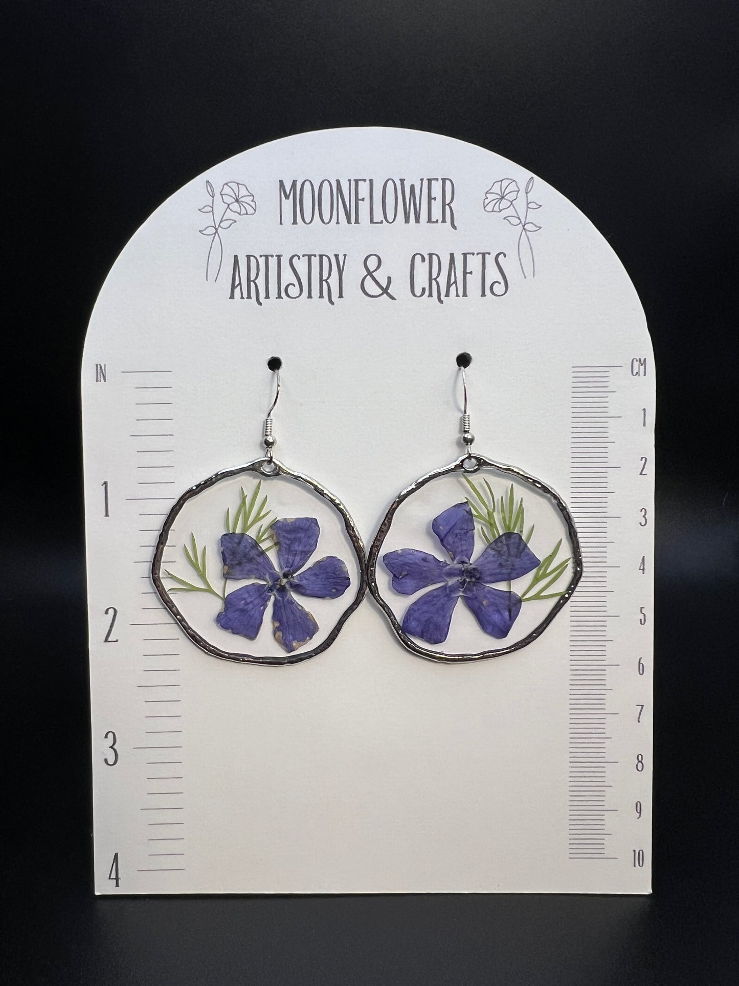 Large Pressed Flower Earrings