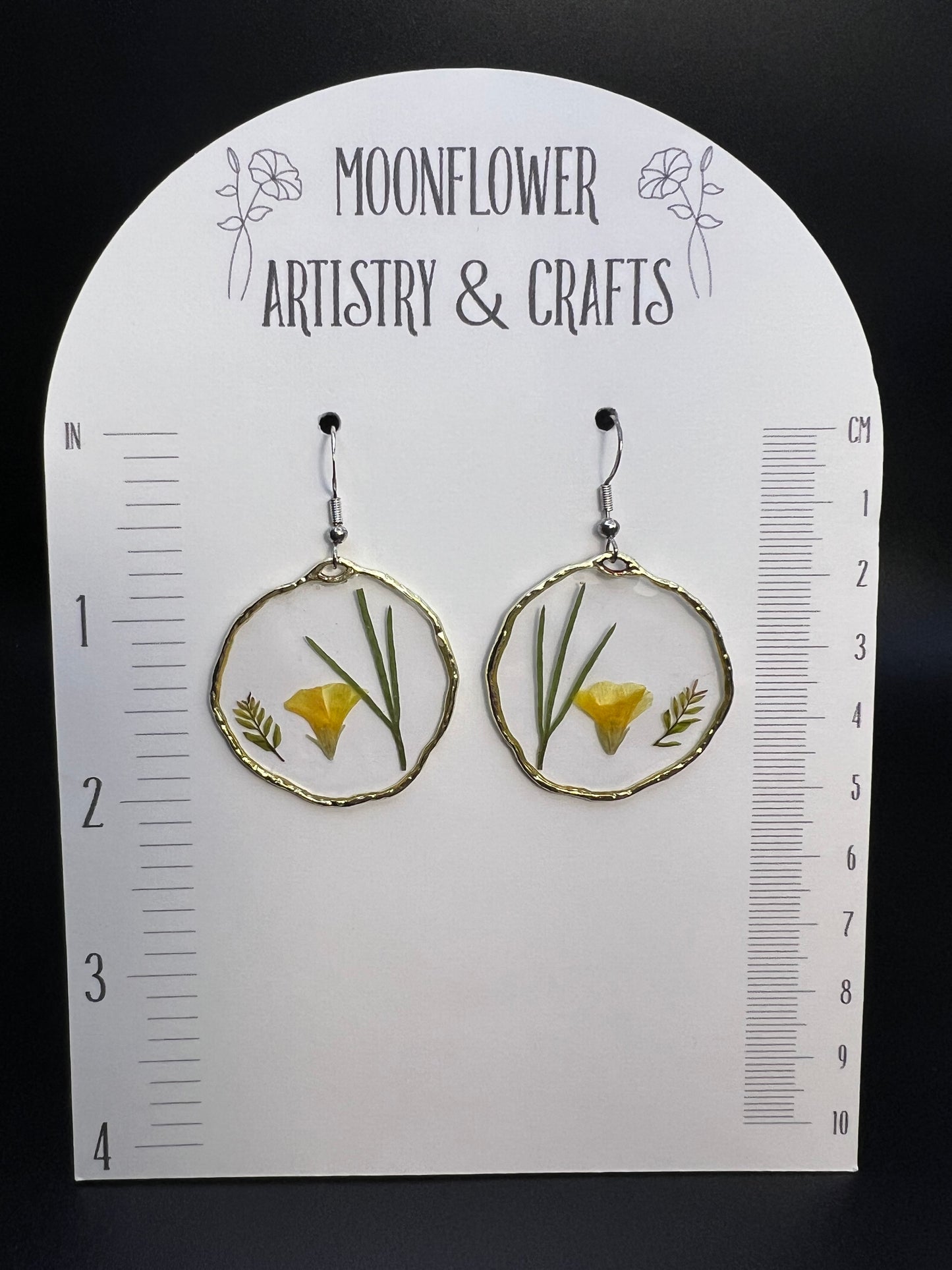 Medium Pressed Flower Earrings