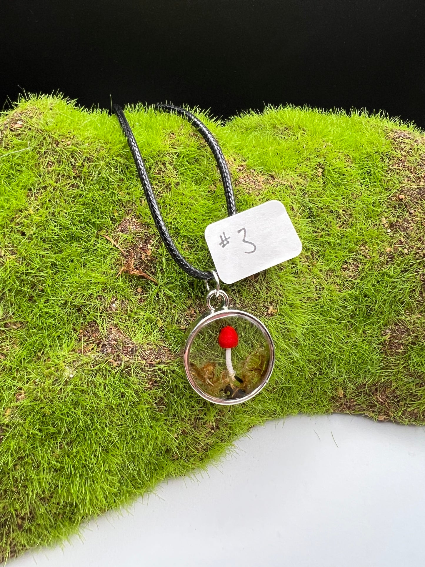 Medium Framed Mushroom Necklaces