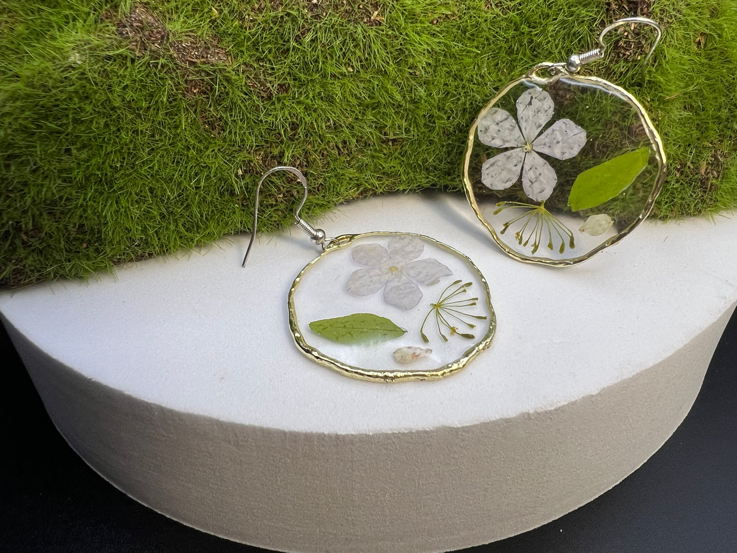 Medium Pressed Flower Earrings