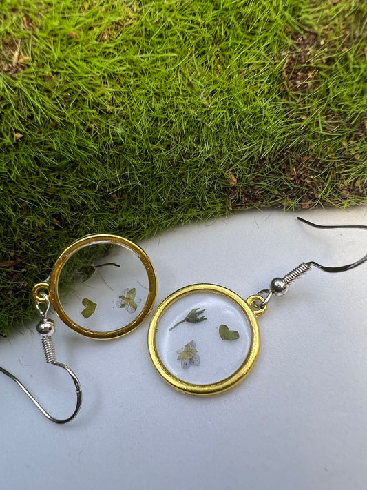 Small Pressed Flower Earrings