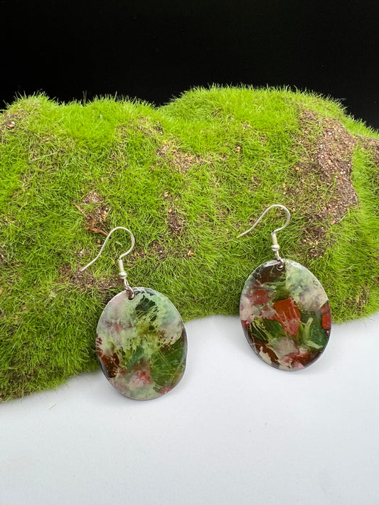 Large Marbled Earrings