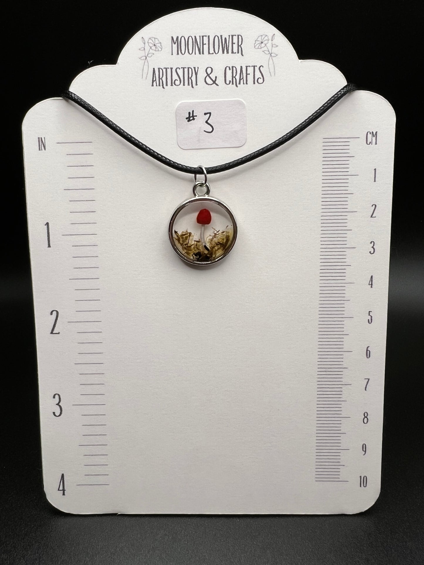 Medium Framed Mushroom Necklaces