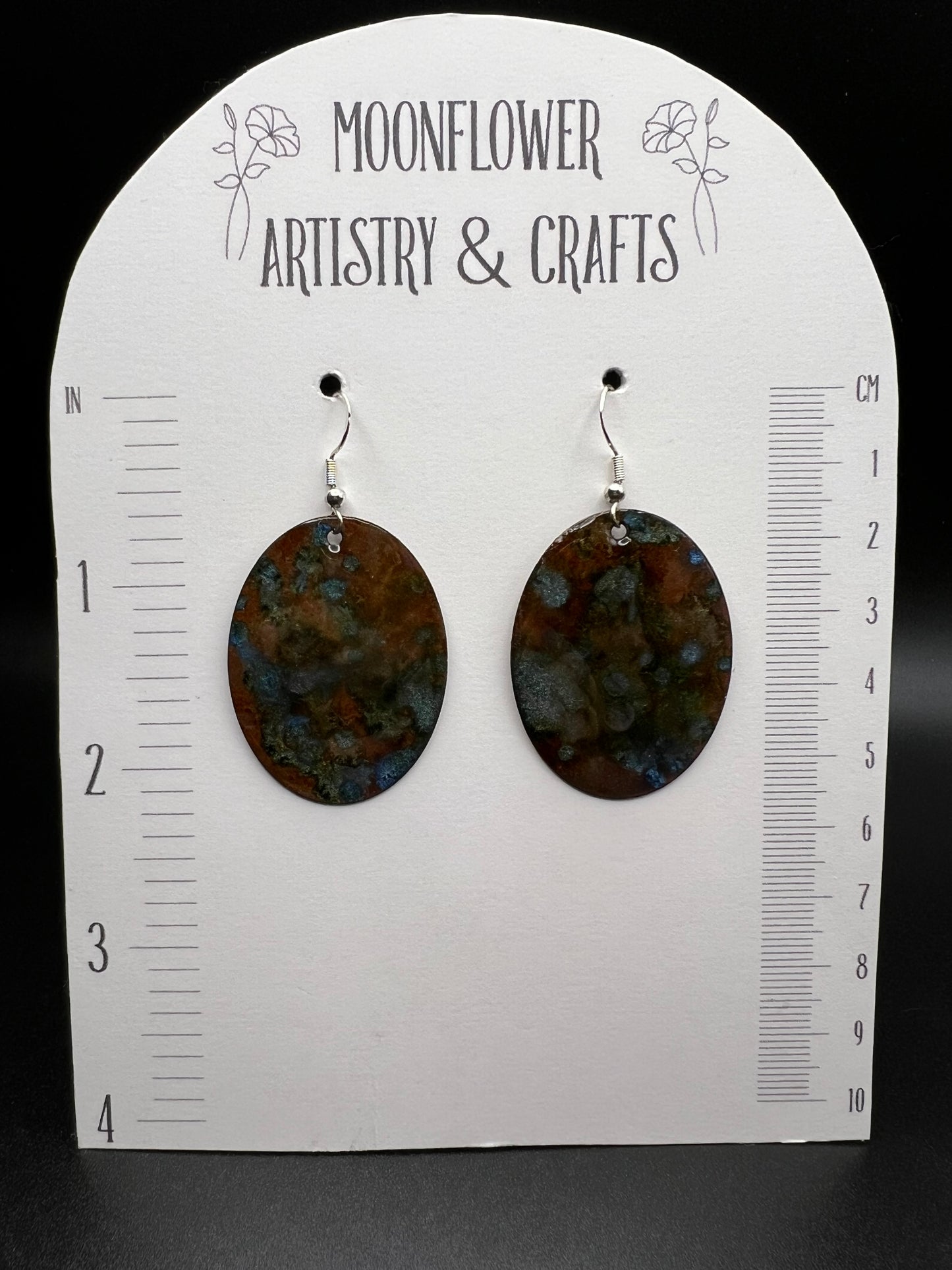 Large Marbled Earrings