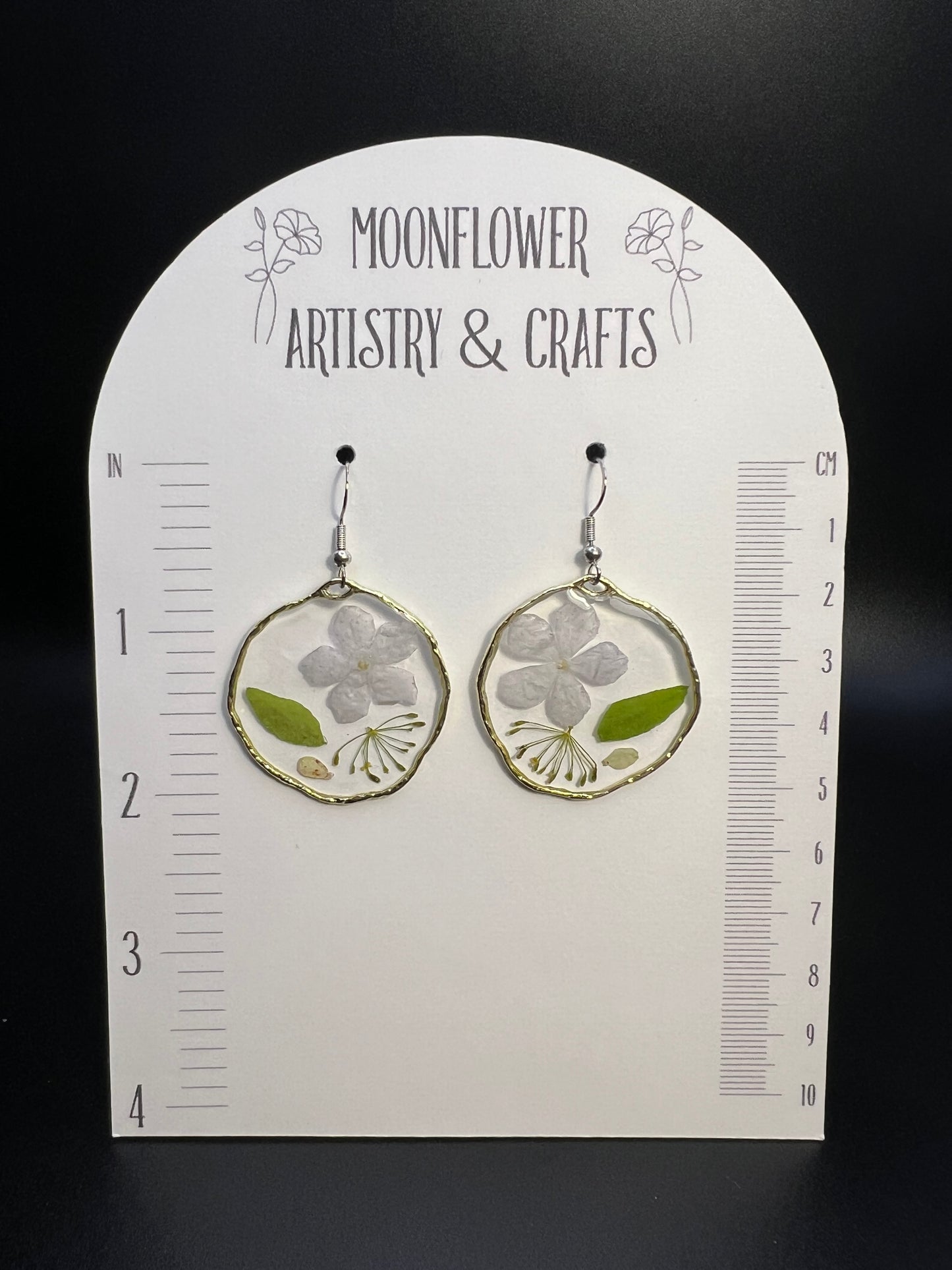 Medium Pressed Flower Earrings