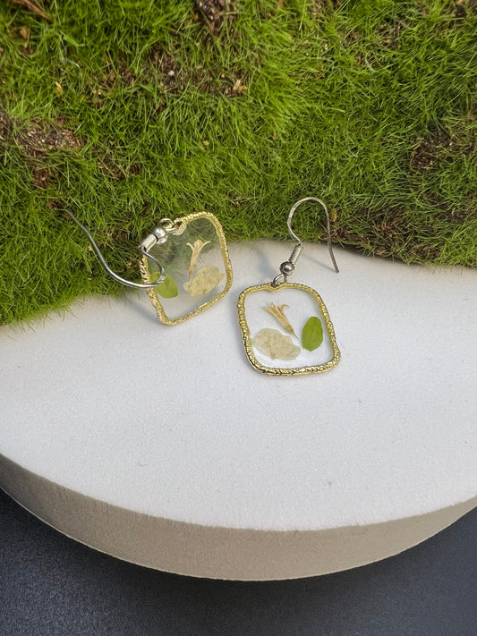 Small Pressed Flower Earrings