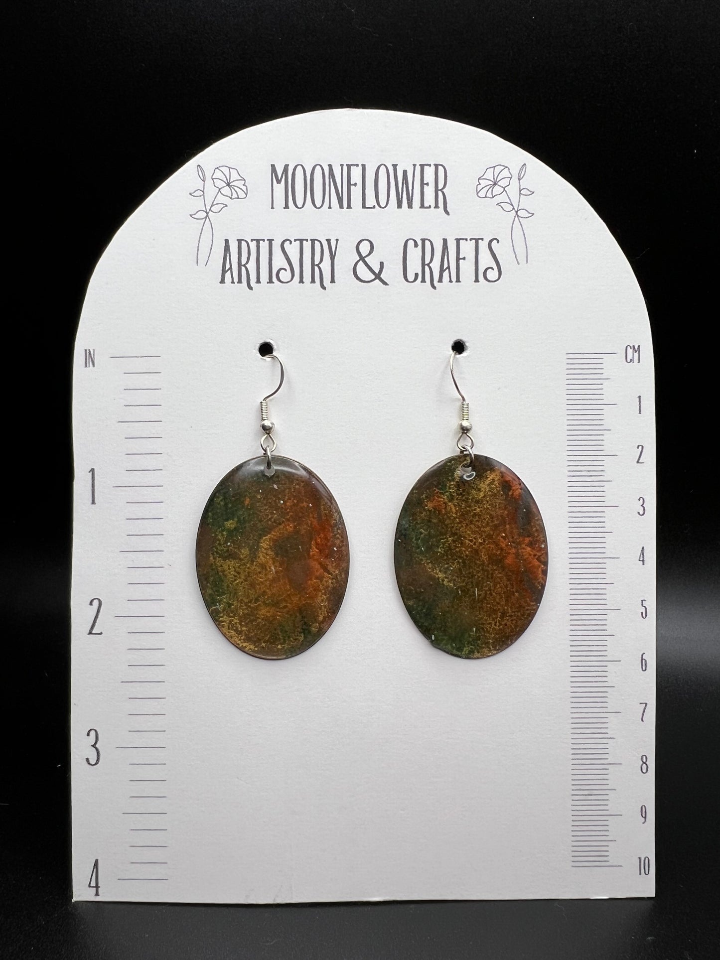 Large Marbled Earrings
