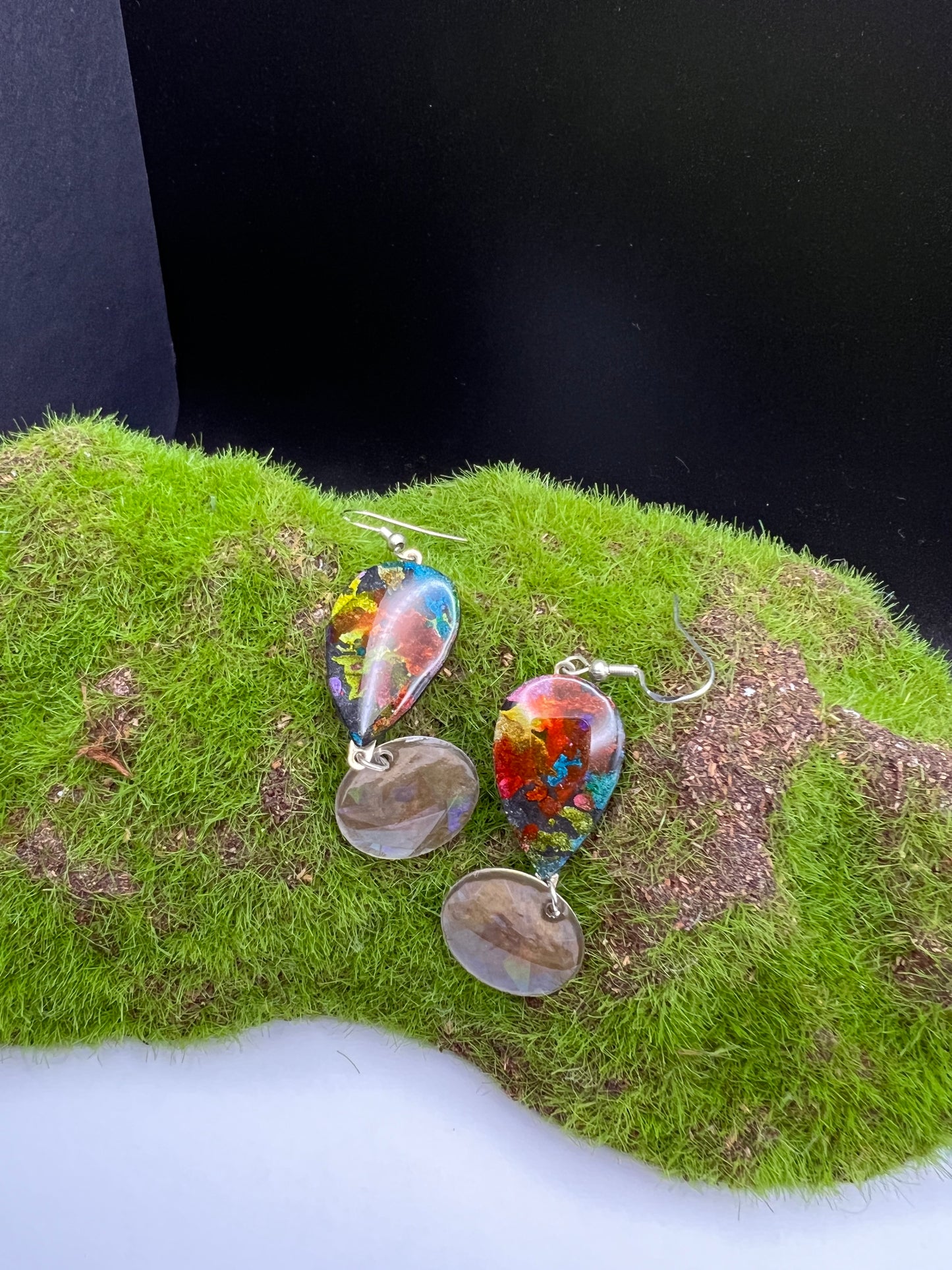 Medium Marbled Earrings