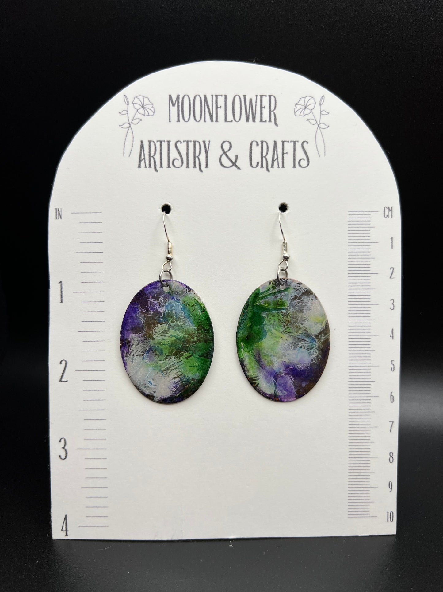 Large Marbled Earrings