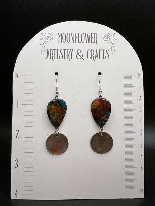 Medium Marbled Earrings