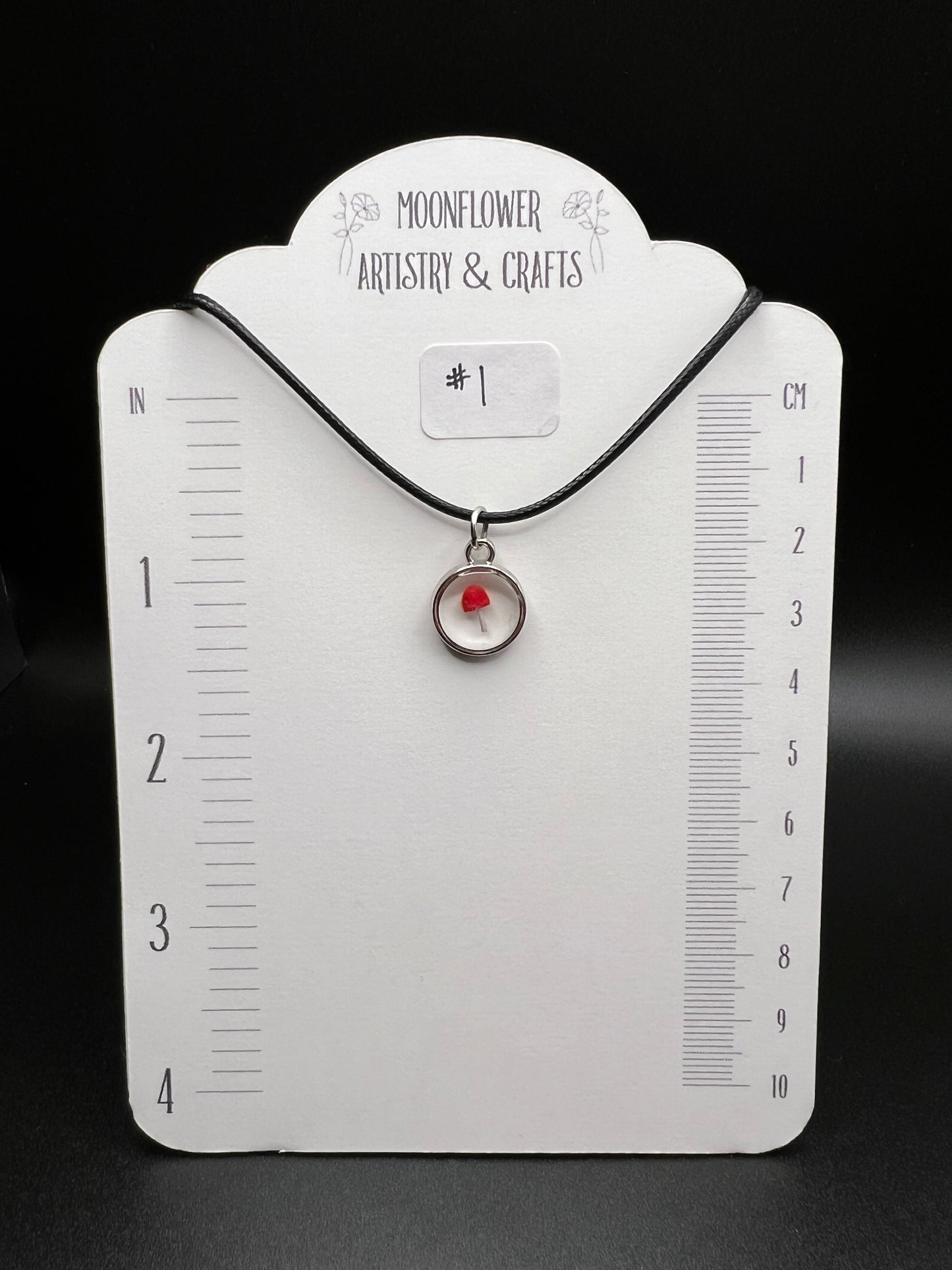 Small Framed Mushroom Necklace