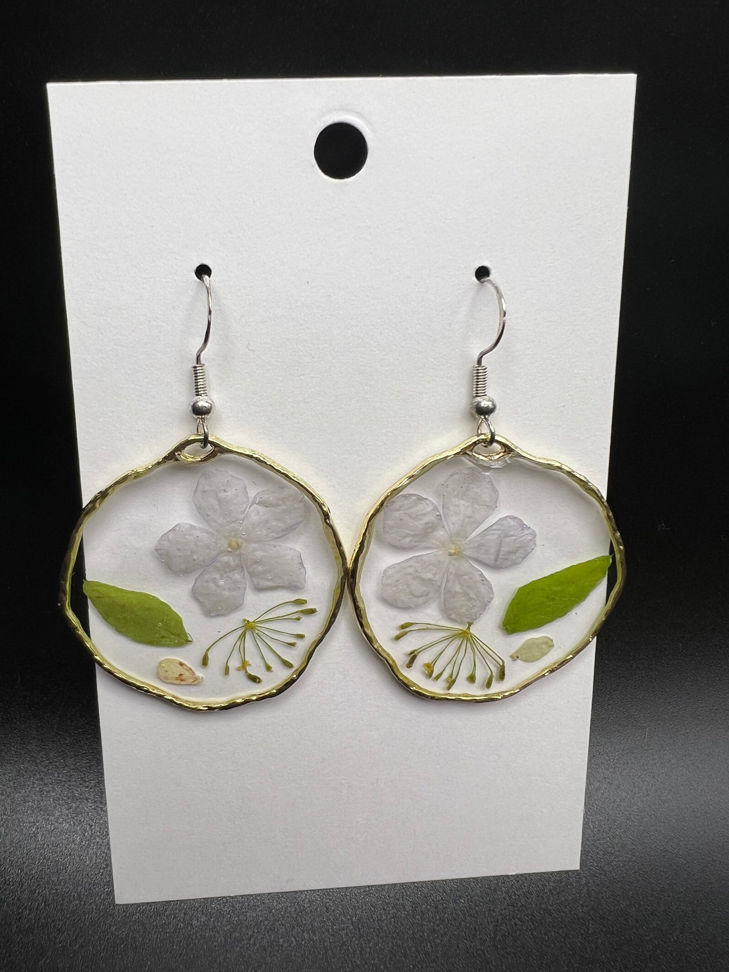 Medium Pressed Flower Earrings