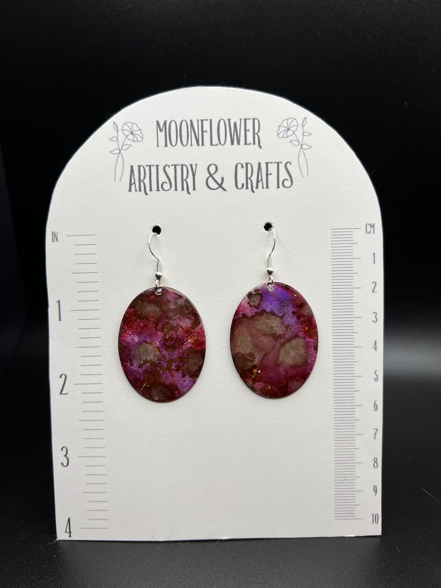 Large Marbled Earrings