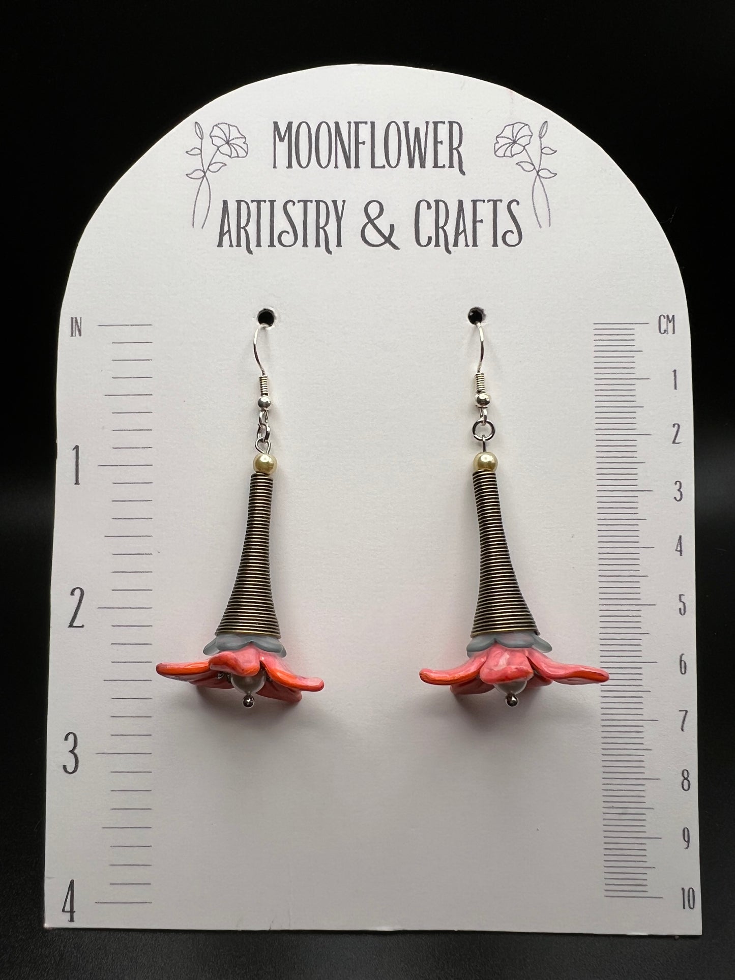 Hand Painted Acrylic Flower Earrings- Large