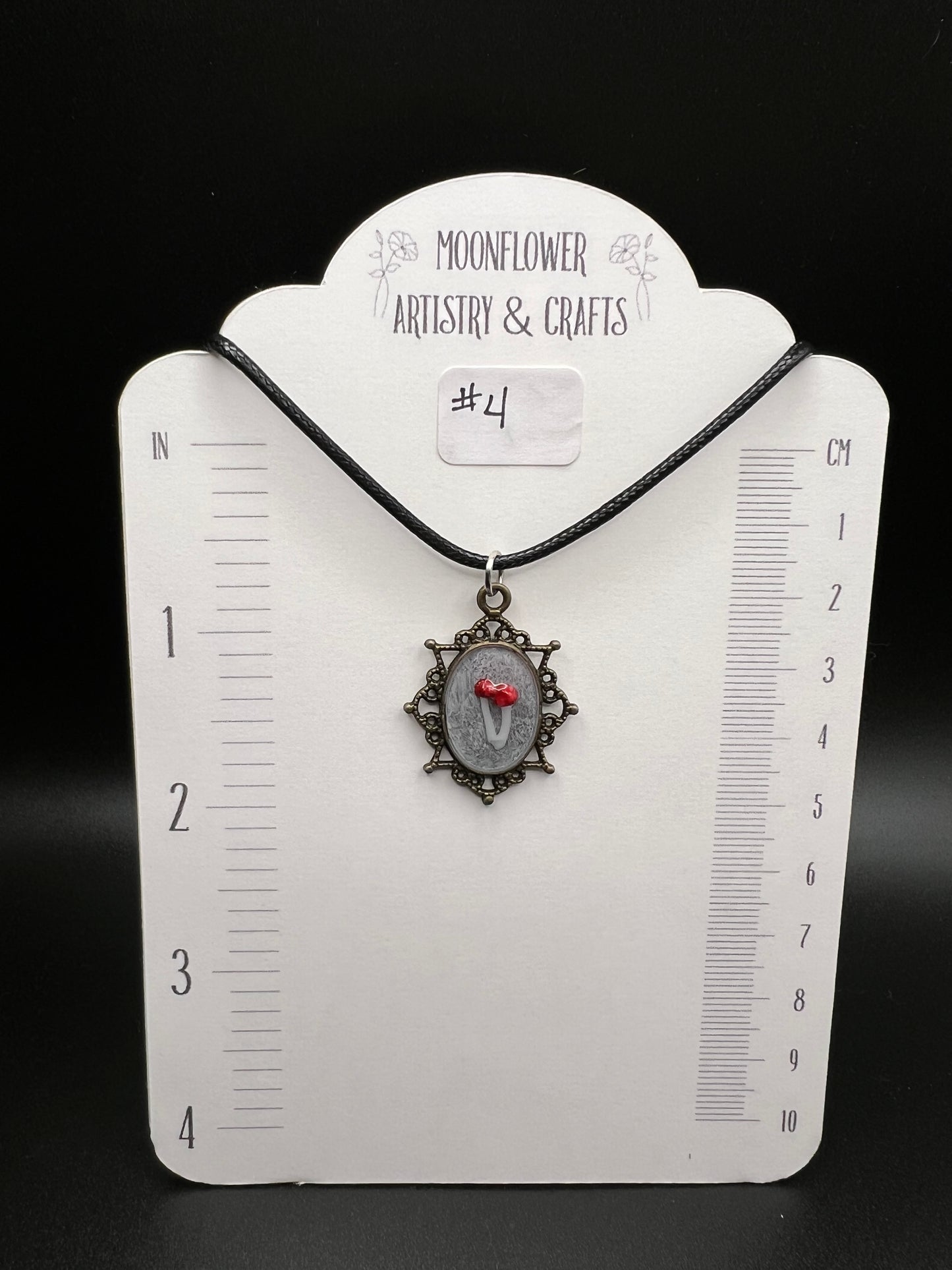 Medium Framed Mushroom Necklaces