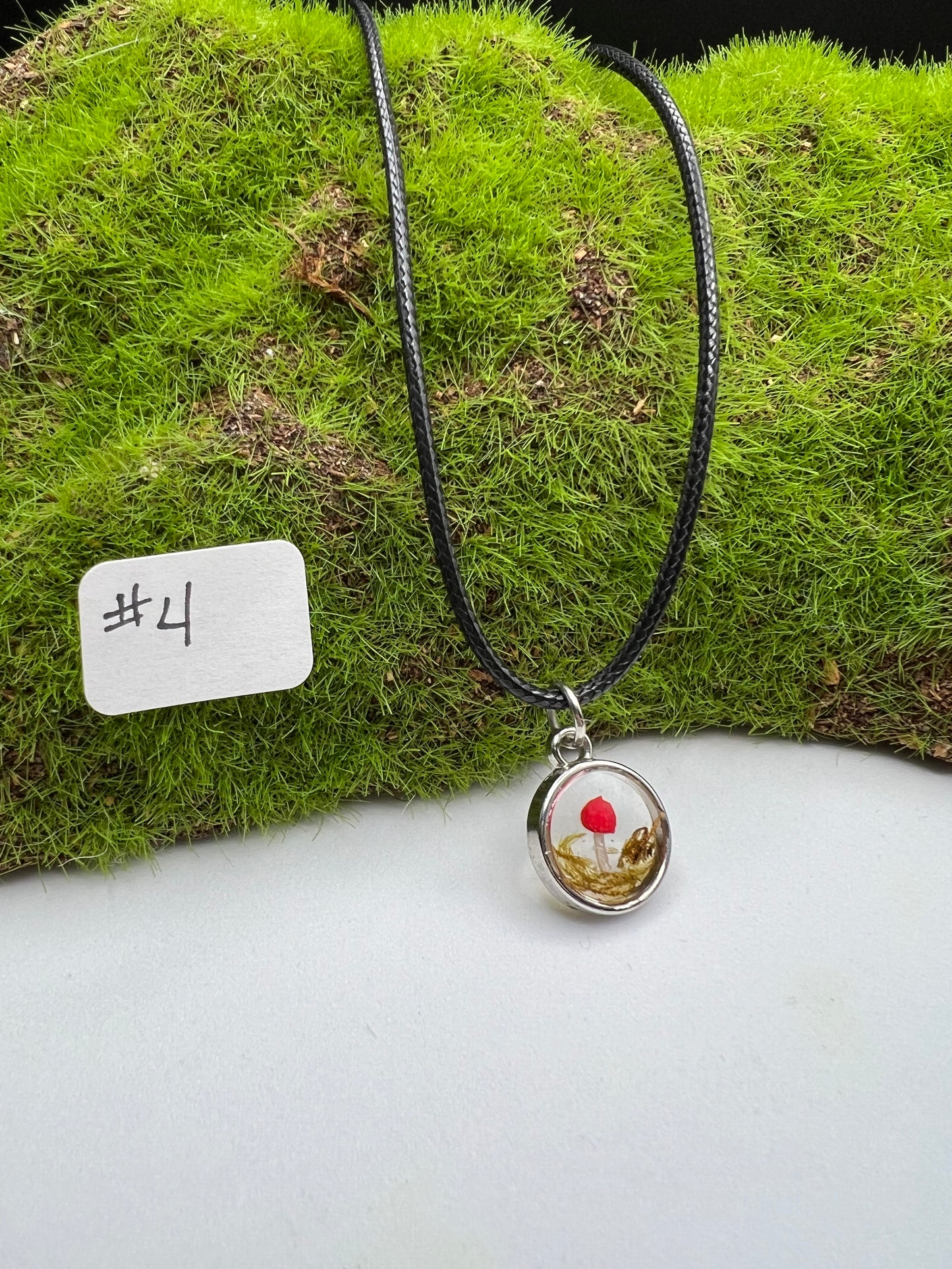 Small Framed Mushroom Necklace