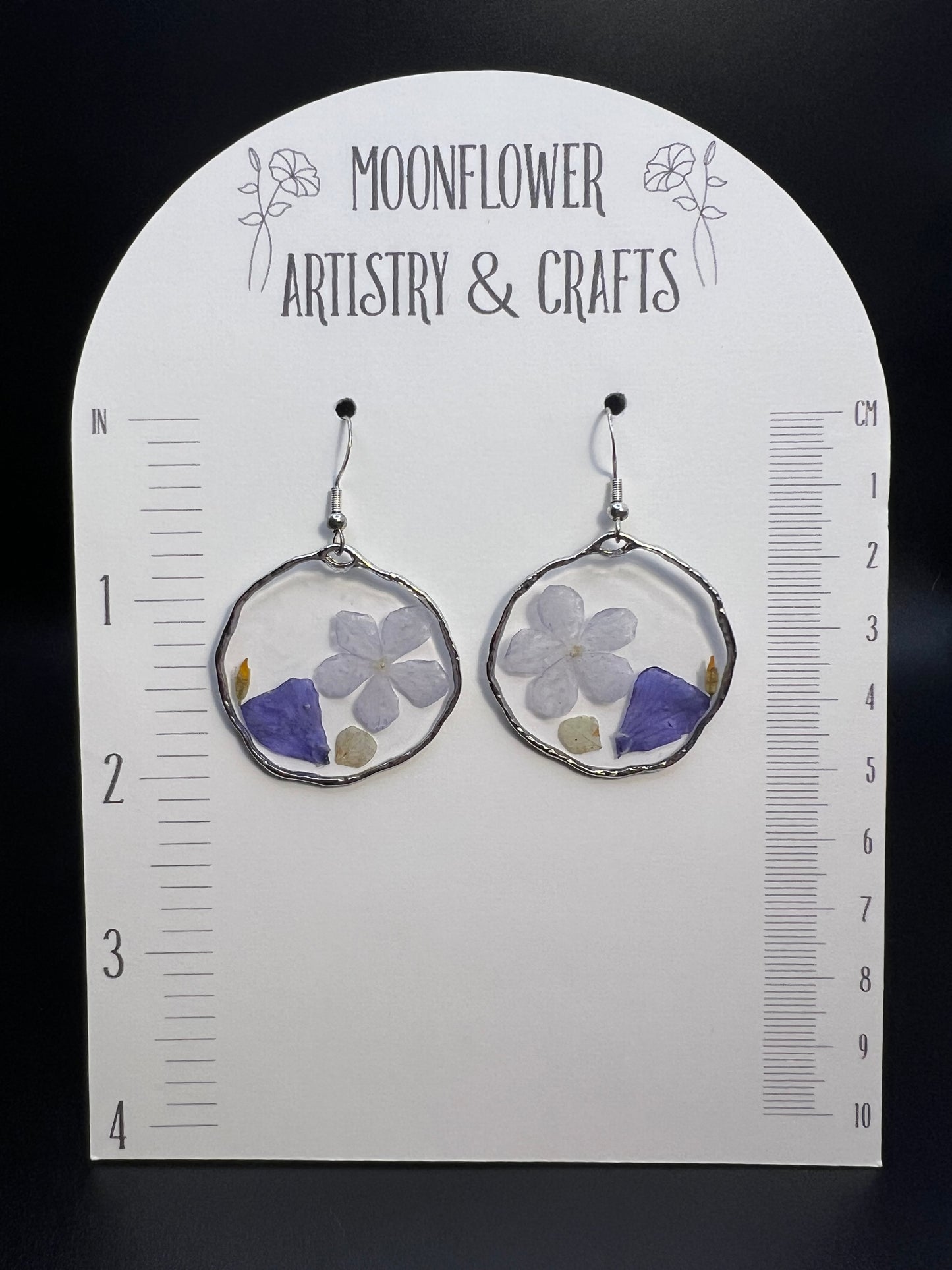 Medium Pressed Flower Earrings