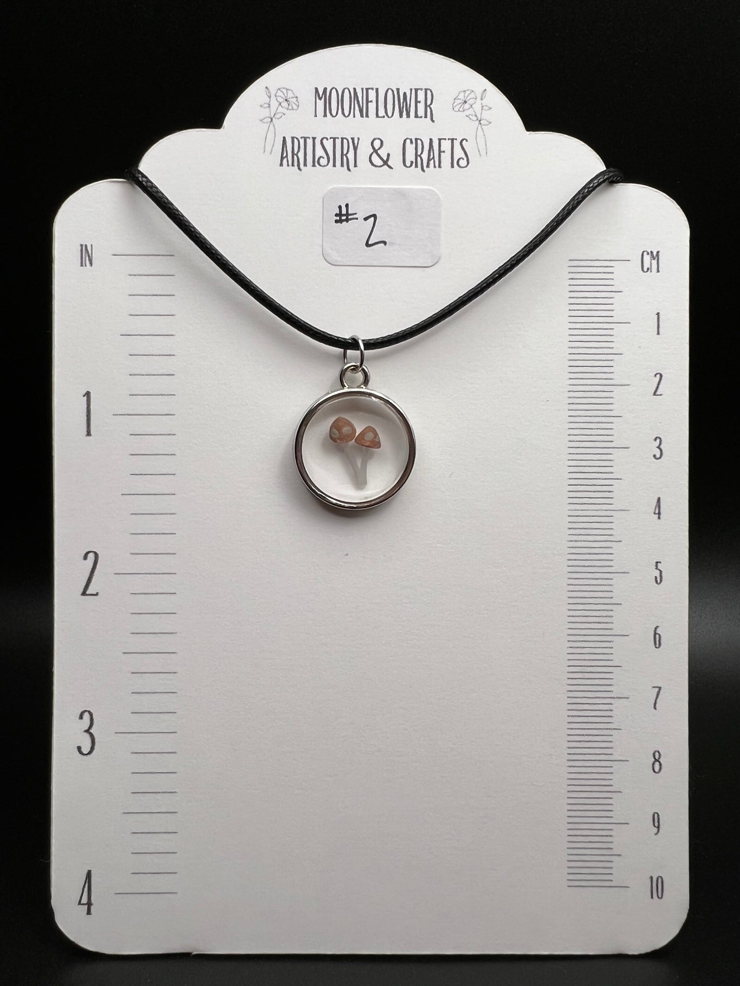 Medium Framed Mushroom Necklaces