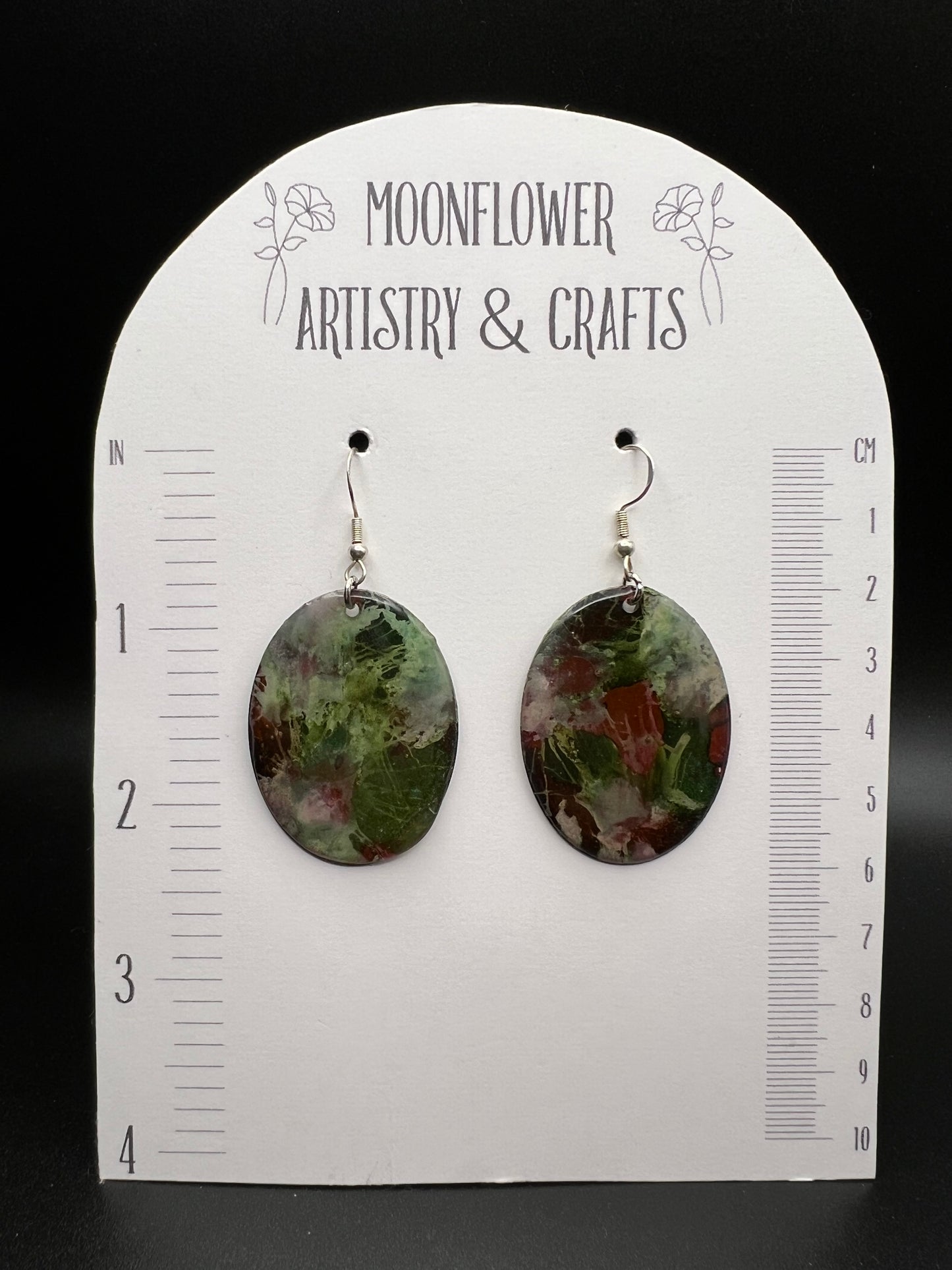 Large Marbled Earrings