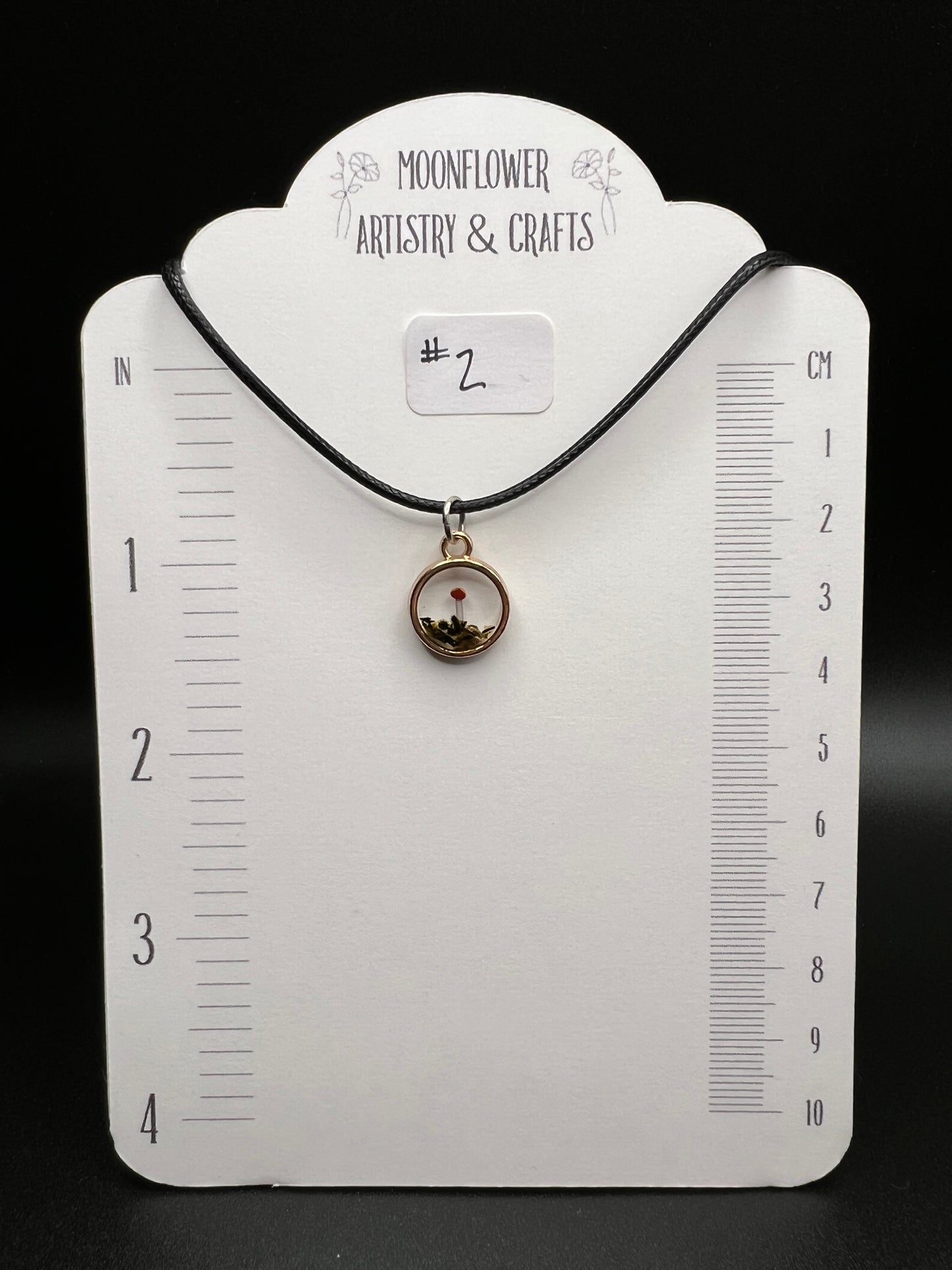 Small Framed Mushroom Necklace