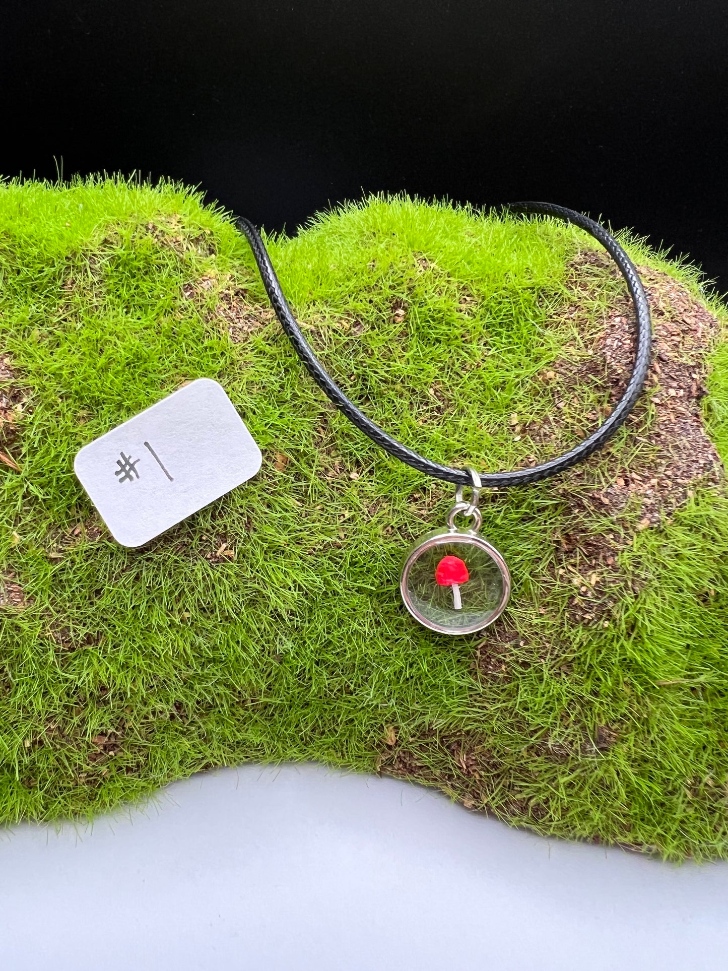 Small Framed Mushroom Necklace