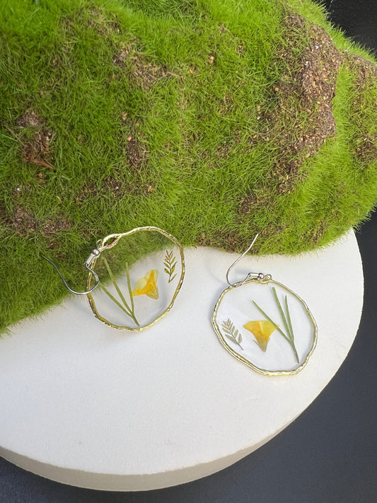 Medium Pressed Flower Earrings