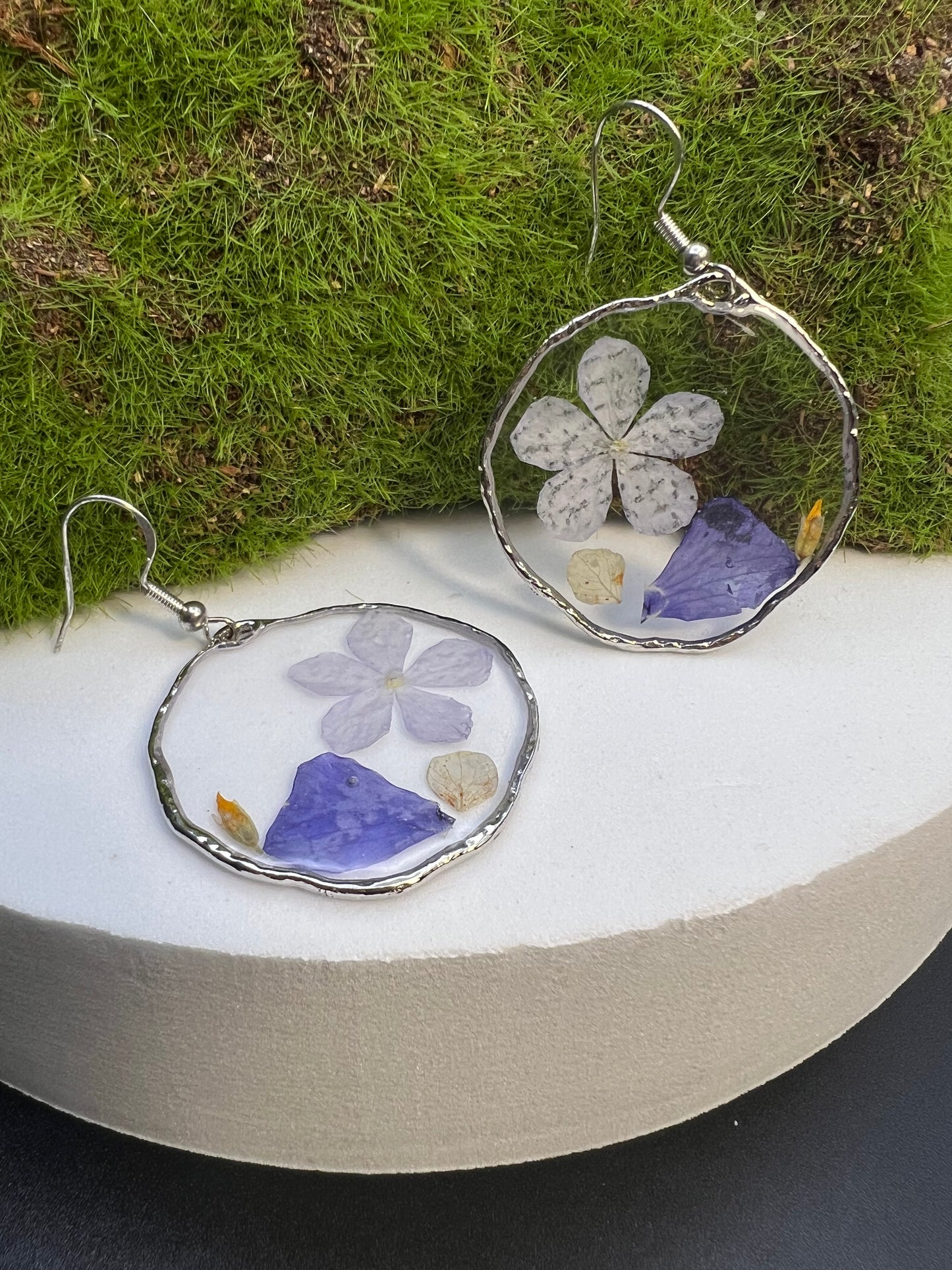 Medium Pressed Flower Earrings