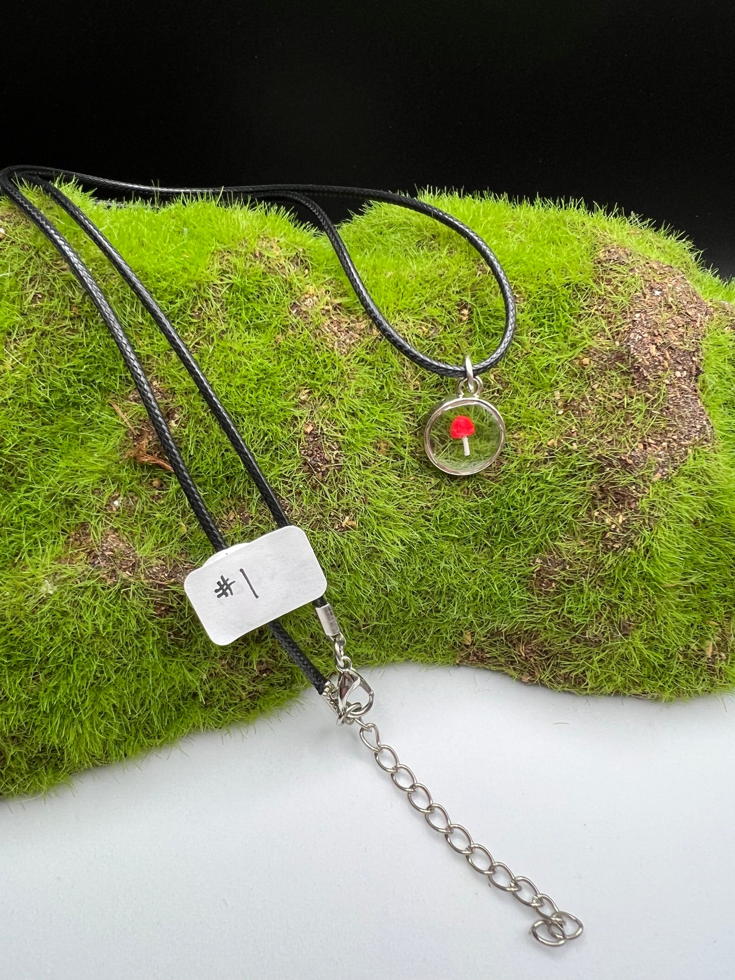 Small Framed Mushroom Necklace