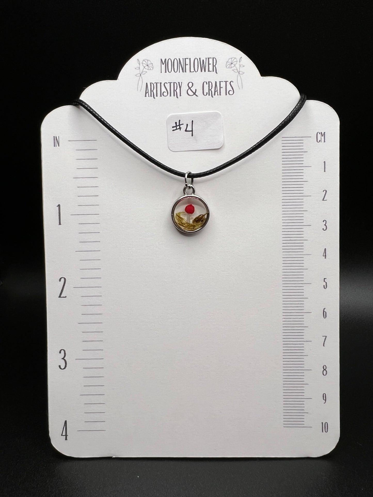 Small Framed Mushroom Necklace