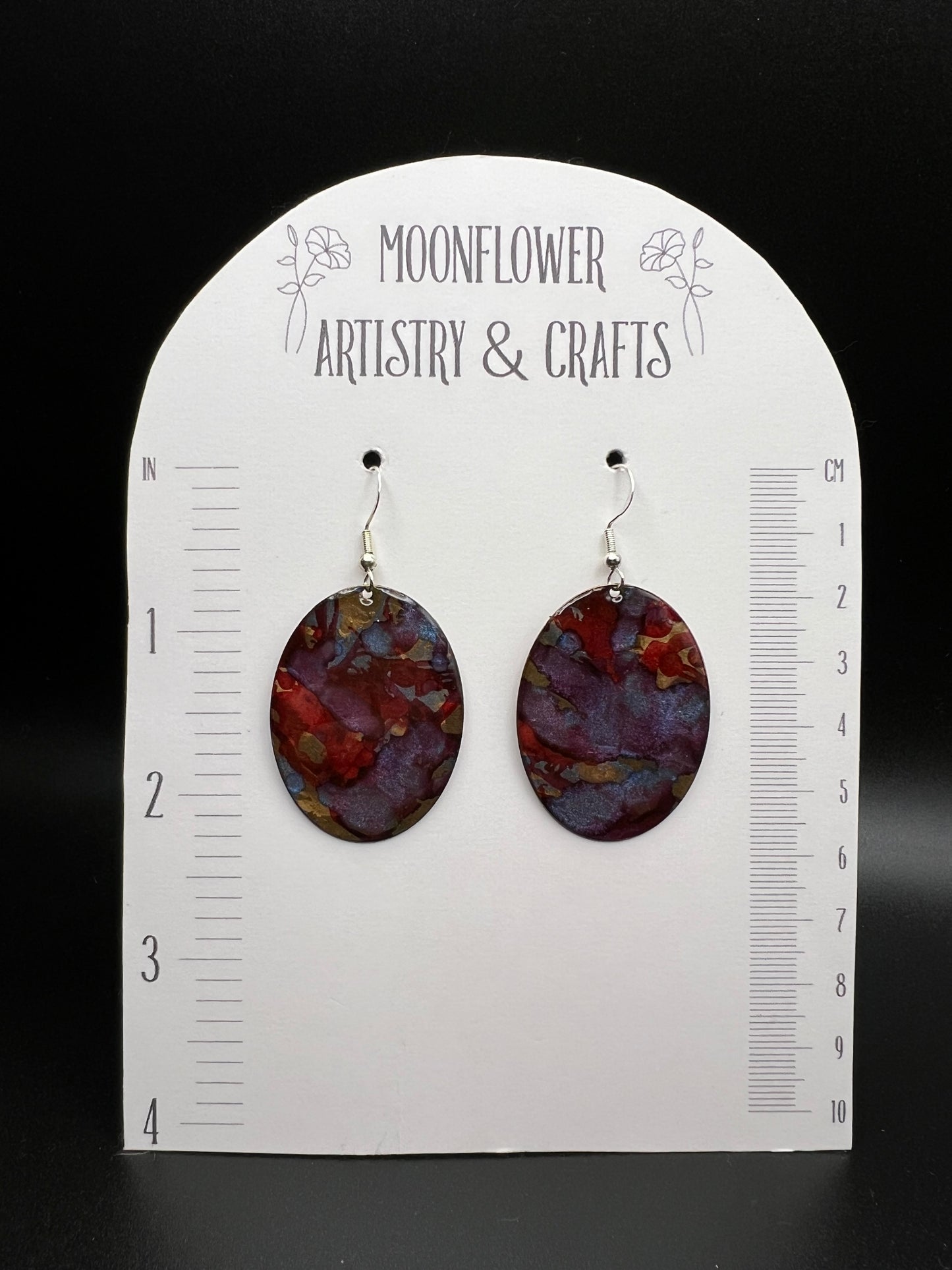Large Marbled Earrings
