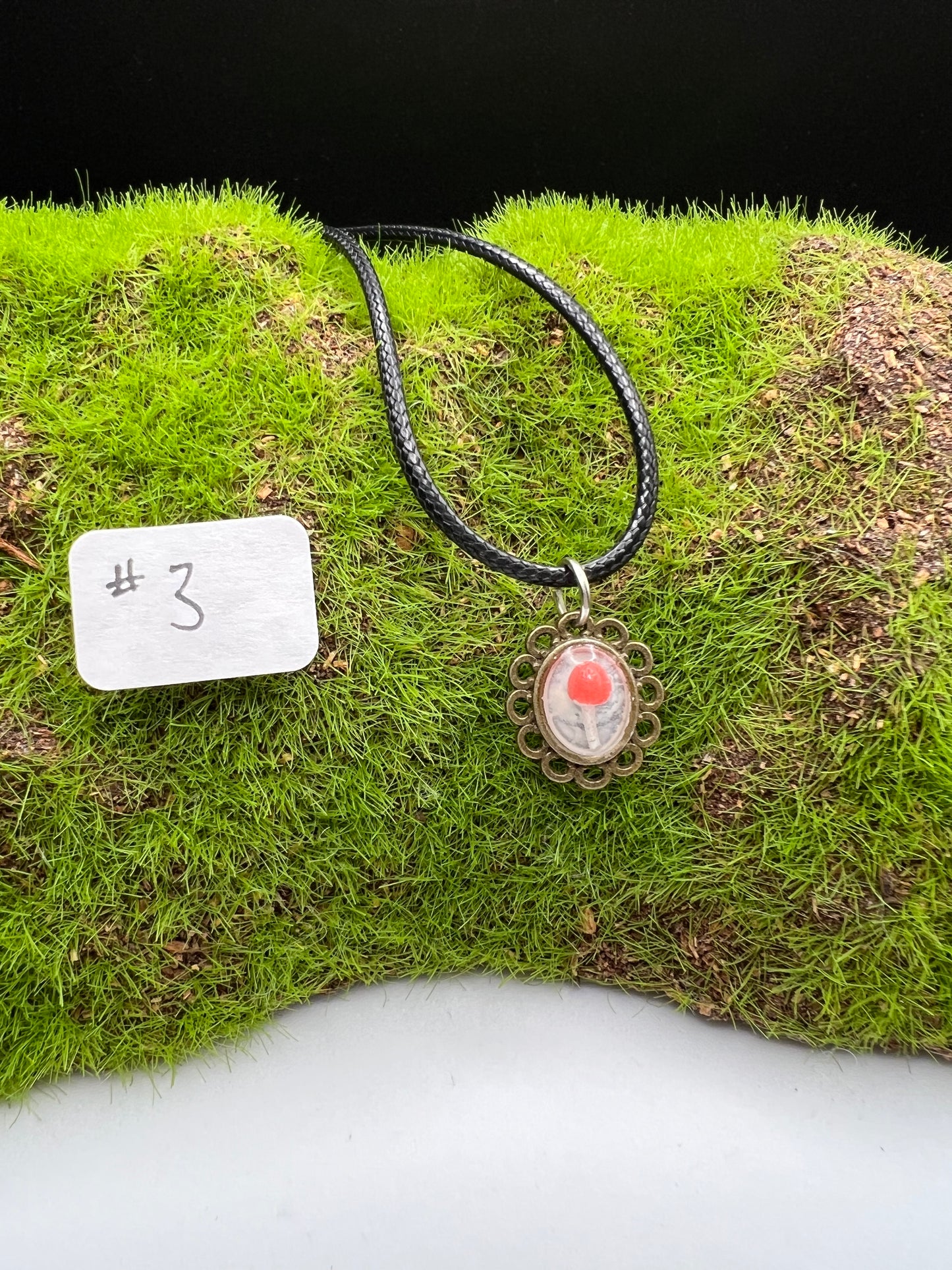 Small Framed Mushroom Necklace
